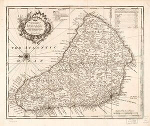 Map of Barbados - 1752