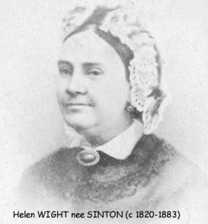 Helen WIGHT nee SINTON (abt 1820 - 1883)