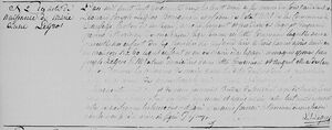 Birth certificate of Marie-Anne Legros