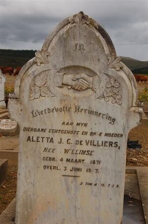 Grave of Aletta Johanna Catharina Willemse 3 Jun 1927