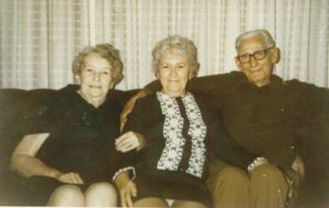Gertrude (Drennan) Gottschalk, with her sister Grace (Drennan) Heisler and Tom Heisler