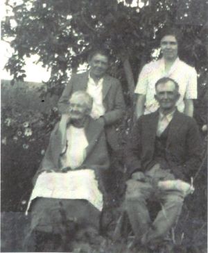 Four Generations - Back row: Andy Easterbrook and mother Janet Williams Easterbrook; Seated: Janet Morgan Williams and son Harry Williams