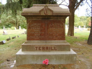 Thomas Terrill and Jeanetta Cowan gravestone