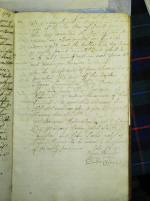 Sea Box Record of 21 January 1765