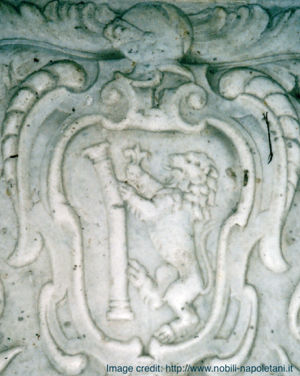 Coat of arms of the Basso family - Chiesa di San Martino di Catelde, Giffoni Valle Piana (SA)