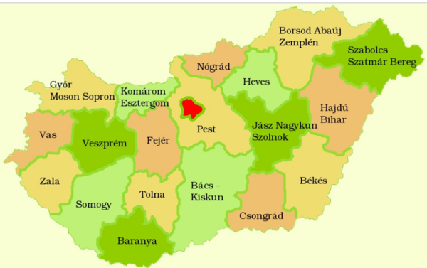 Counties in Hungary 2019