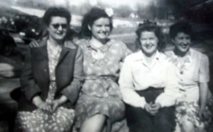 Ethel, Jennie (Johnson) Bretches (sister-in-law), Edna  (Bretches) Parker (sister) and Lola (Bretches) Hales (sister)