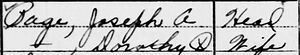 Joseph A Page household, 1940 US Census