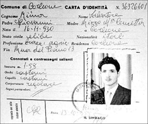 Salvatore Riina identification card