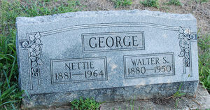 Nettie Williams George (1881-1964) & Walter S. George (1880-1950) Joint Headstone