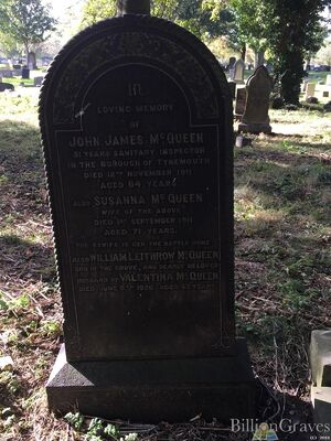 Grave Stone William Leithrow McQUEEN
