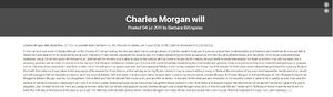 Charles Morgan I - Will