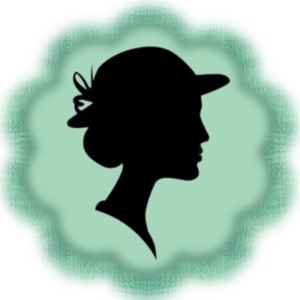 Woman in hat silhouette.