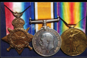 WW1 after 5 yrs and his awarded medals