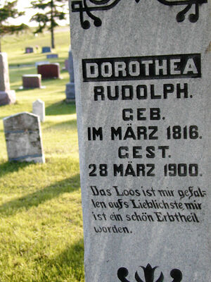Memorial of Dorothea Rudolph
