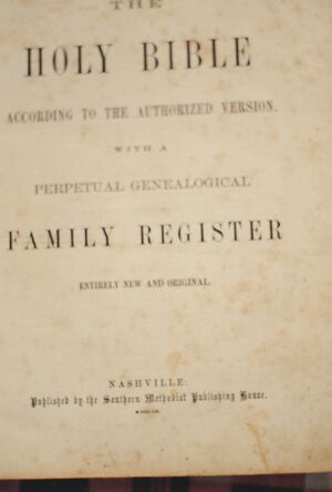 James A. Yeargin Family Bible Image 3
