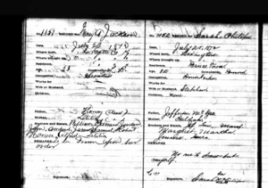 Freedman's Bank Record for Mary A Jackson, July 23, 1872
