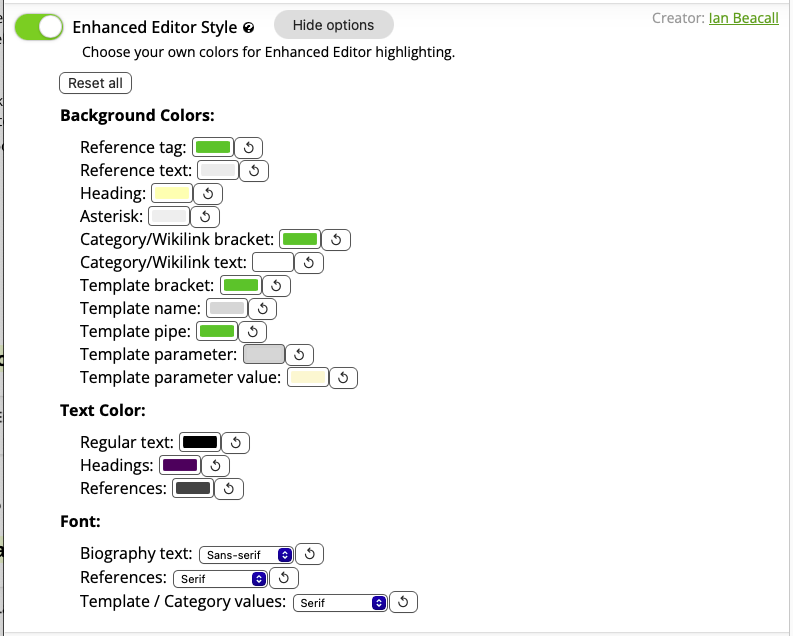 Enhanced Editor Style feature.