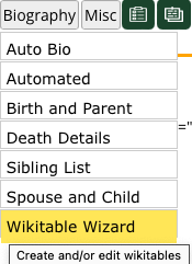 Wikitable Wizard under Biography.