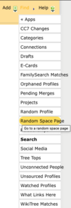 Find->Random Space Page