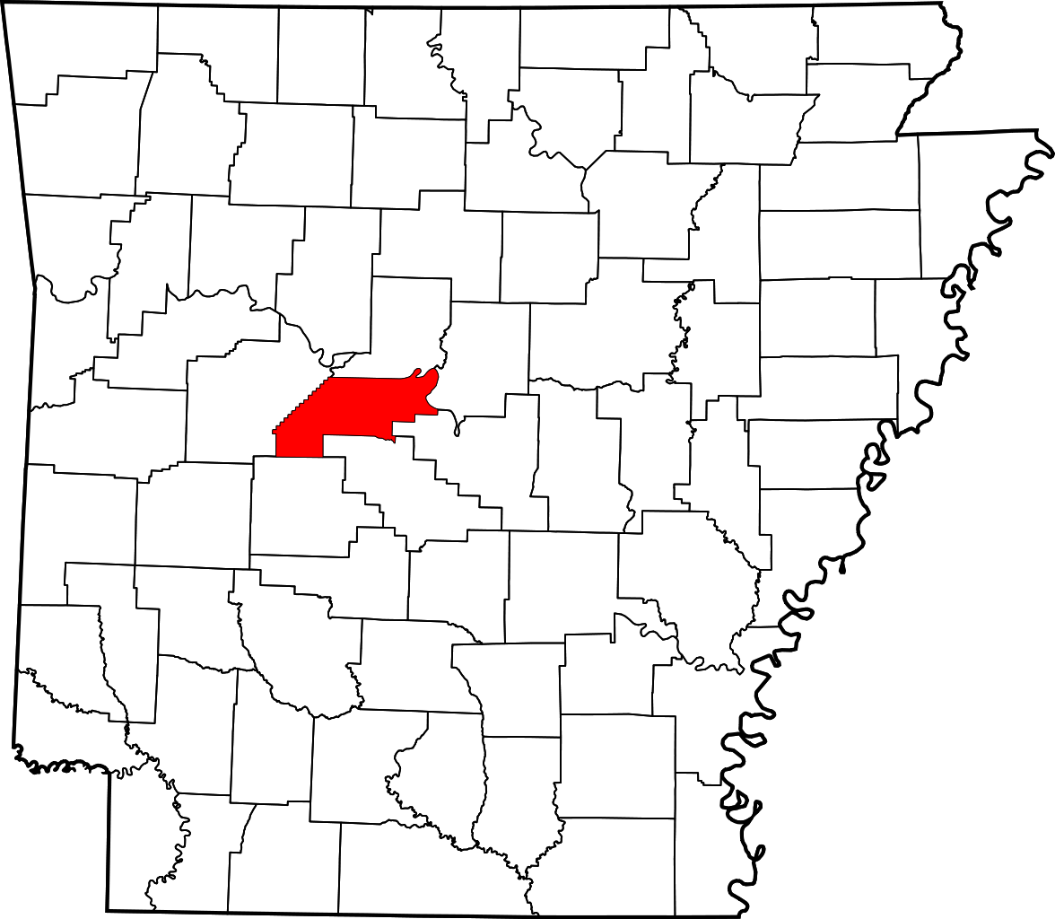Map Of Arkansas Highlighting Perry County 6516