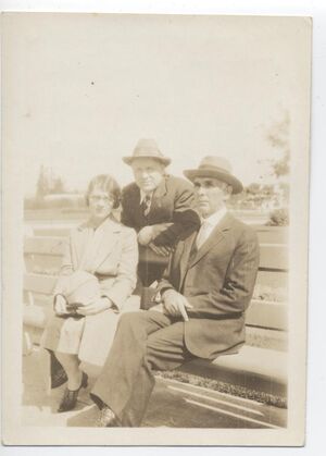 Mabel (Swick) and Mack Porter with Johnnie Swick.  About 1930.