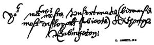 Extract from Babington's petition to Queen Elizabeth for clemency
