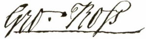 George Ross's Signature from the Declaration of Independance
