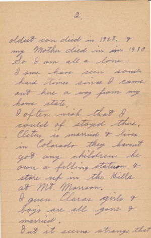 Letter from Clara's Daughter, page 2