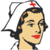 Nurse (female (better) for sticker.