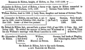 Descendants of Romanus de Helton