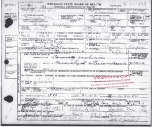 Carl Fritzler Death Certificate