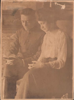 Captain Paul Joseph Matte and his bride Emma Jane Gilbert Matte