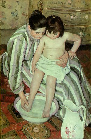 The Child's Bath by Mary Cassatt