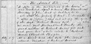 Testimony of Agnes Blanchard's  death: John Grout as guardian to Richard Barnes