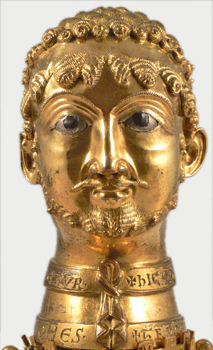 Golden bust of Barbarossa in his likeness