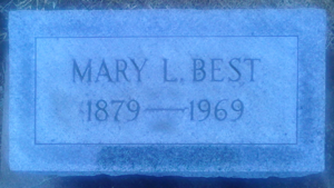 Mary L. Best, Headstone