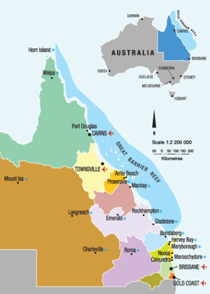 Tourism Queensland Travel Map