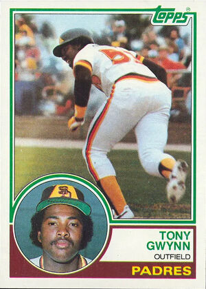  Tony Gwynn 1983 Rookie Baseball Card.
