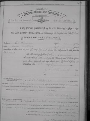 Newsome-Mathews Marriage License