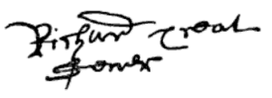 Richard Treat Sr. Signature