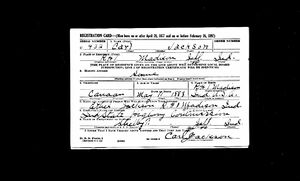 Carl Clinton Jackson - World War I Registration Card